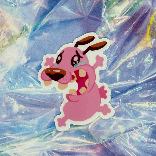 Scaredy Dog Sticker