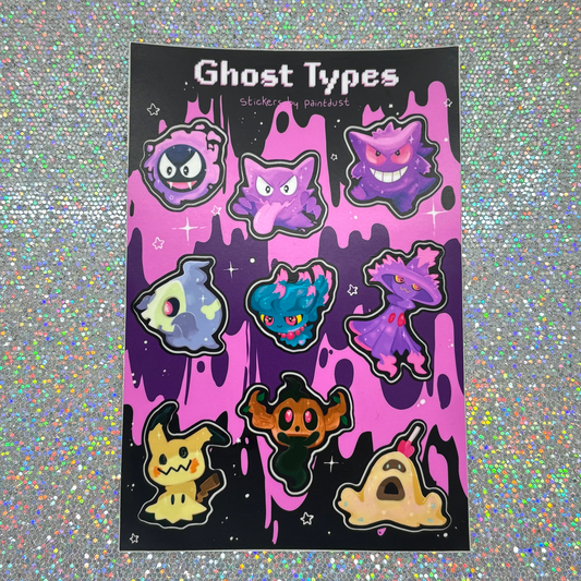 Ghost Types Sticker Sheet