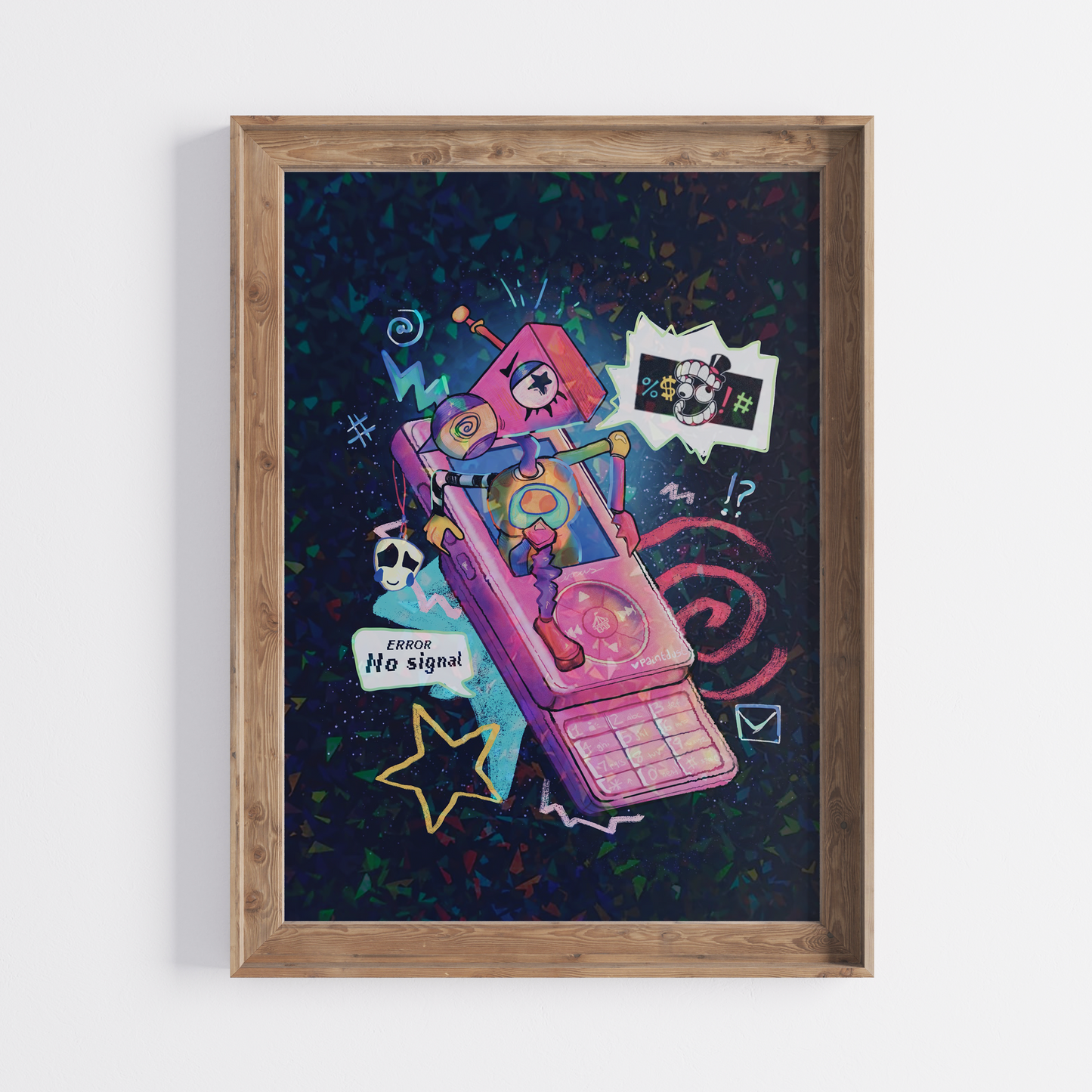 Trapped Zooble 5x7 Sparkly Art Print