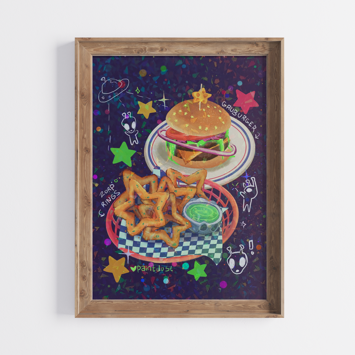 Alien Foods 5x7 Sparkly Art Print