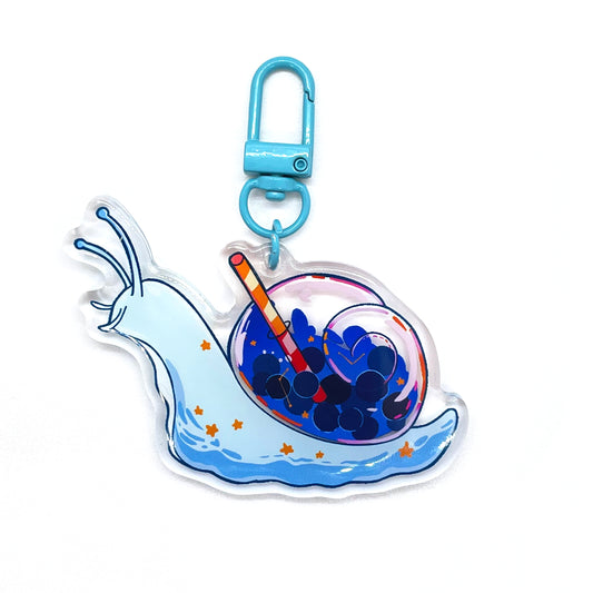 Boba Snail (Blue) Charm