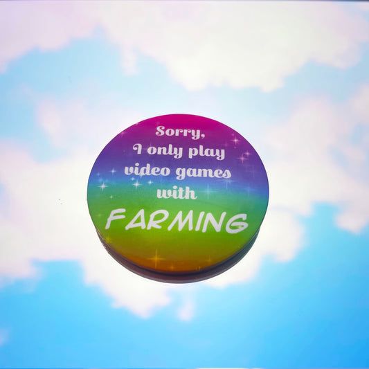 Farming Sim Pinback Button