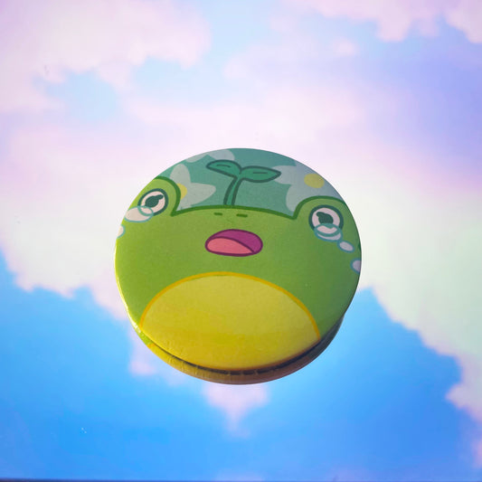 Crying Froggy Pinback Button