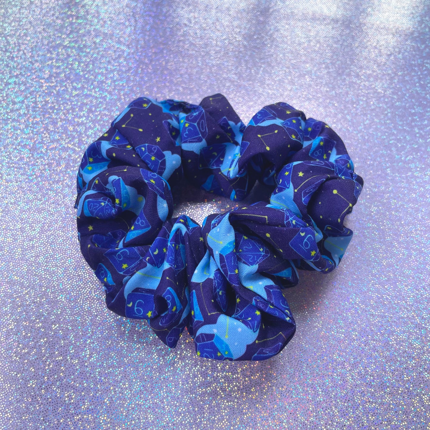 Scrunchie - Blue Gaming Dice