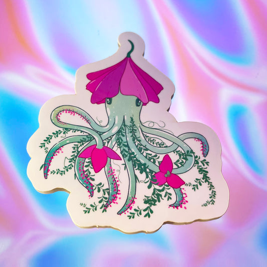 Garden Squid Sticker
